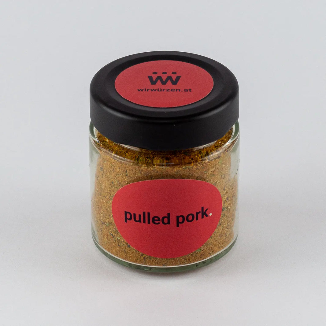 Pulled Pork Gewürz 60 g Glas – aromatische BBQ-Mischung mit Paprika, Knoblauch und Rauch-Note