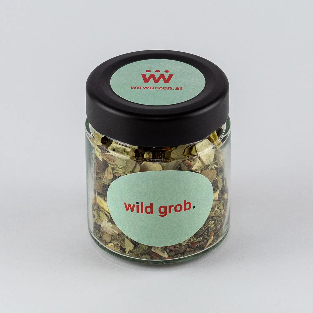 Wild grob 40 g Glas – aromatische Gewürzmischung für Wildgerichte, Fleisch und Marinaden